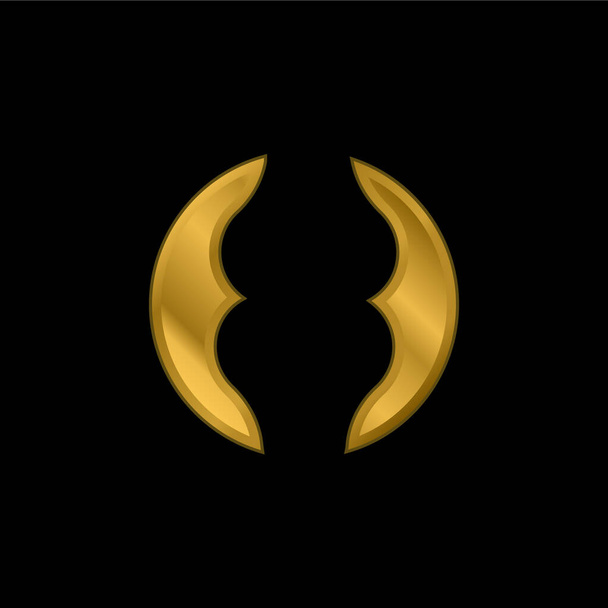 Articulación chapado en oro icono metálico o logo vector - Vector, Imagen