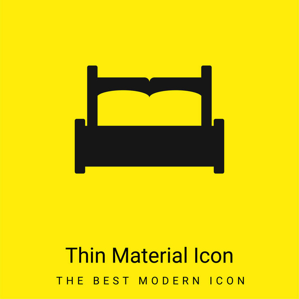 Grande Berço mínima amarelo brilhante ícone material - Vetor, Imagem