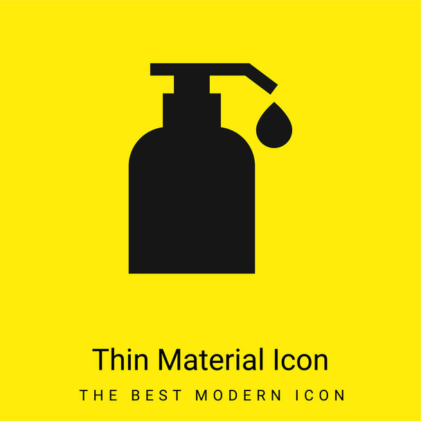 Body Oil minimal bright yellow material icon - Vector, Image