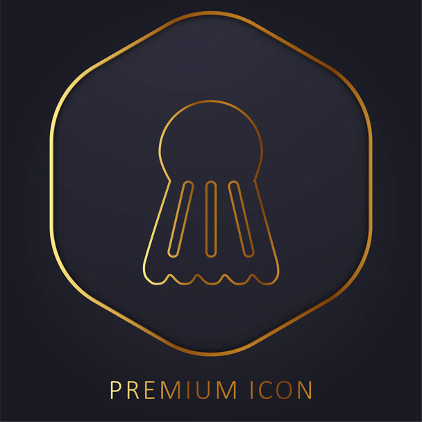 Бадминтон Болл Золотая линия премиум логотип или значок - Вектор,изображение