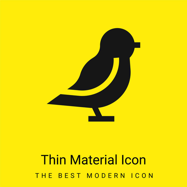 Pták minimální jasně žlutý materiál ikona - Vektor, obrázek