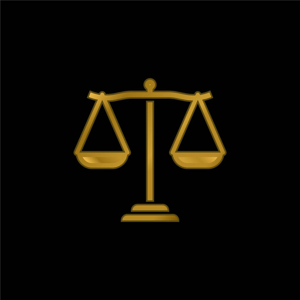 Balance vergoldet metallisches Symbol oder Logo-Vektor - Vektor, Bild