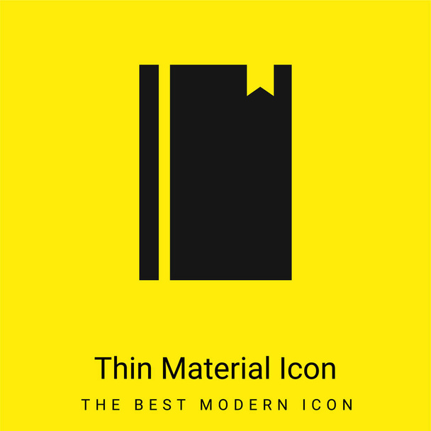 Książka minimalna jasnożółty materiał ikona - Wektor, obraz