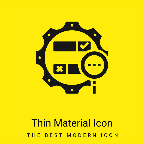 Boolean Search minimal bright yellow material icon - Vector, Image