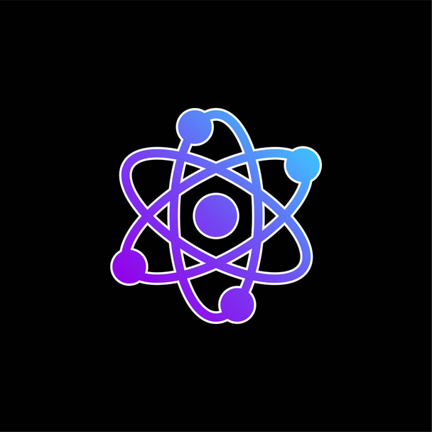 Atomi blu gradiente icona vettoriale - Vettoriali, immagini