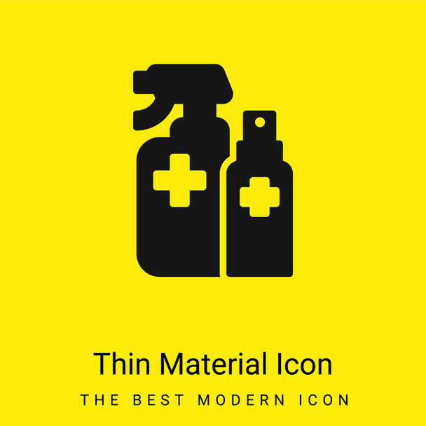 Alcohol mínimo icono de material amarillo brillante - Vector, Imagen