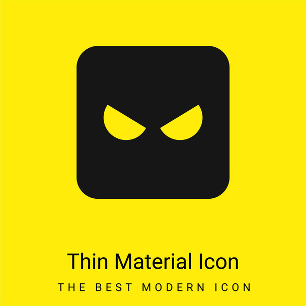 Angry minimal bright yellow material icon - Vector, Image