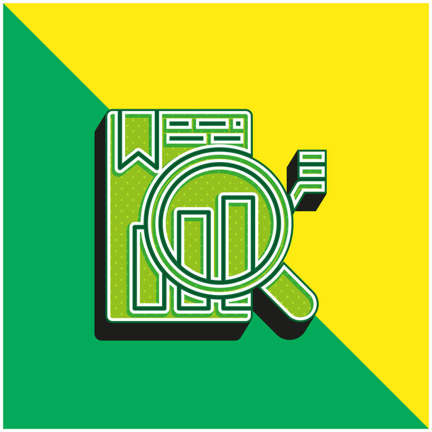 Ανάλυση Πράσινο και κίτρινο σύγχρονο 3d διάνυσμα εικονίδιο λογότυπο - Διάνυσμα, εικόνα