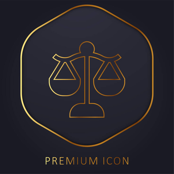 Saldo złotej linii logo premium lub ikona - Wektor, obraz