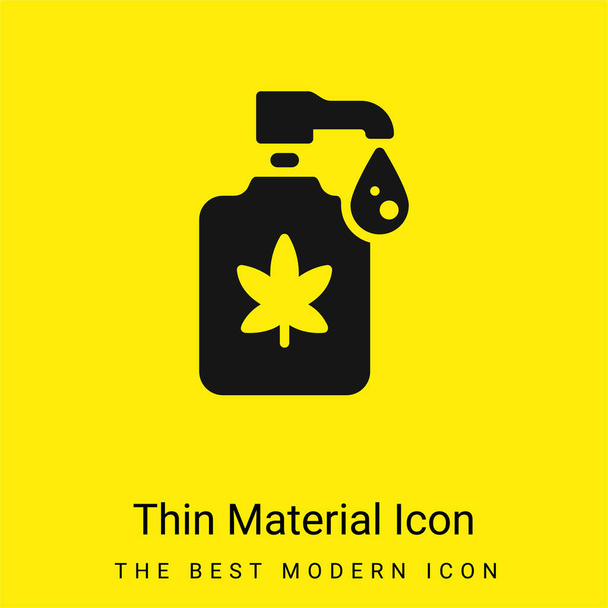 Lotion corporelle minime jaune vif icône matérielle - Vecteur, image
