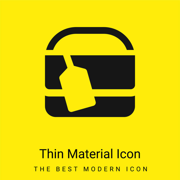 Bag With Tag minimal bright yellow material icon - Vector, Image