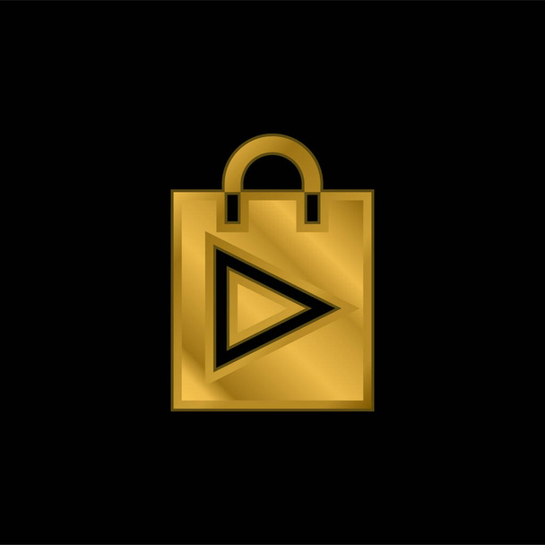 App Store oro placcato icona metallica o logo vettoriale - Vettoriali, immagini