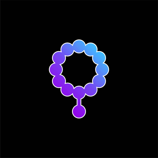 Bracelet bleu dégradé icône vectorielle - Vecteur, image
