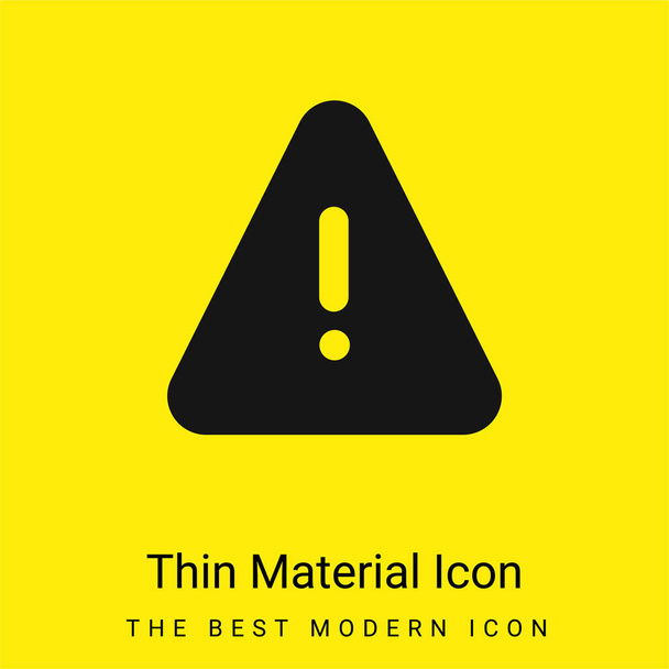 警告最小限の明るい黄色の材料アイコン - ベクター画像