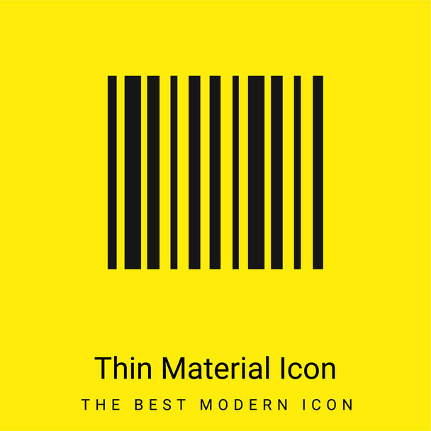 Bar Code minimal bright yellow material icon - Vector, Image