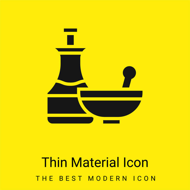 Apotheker minimale helder geel materiaal icoon - Vector, afbeelding