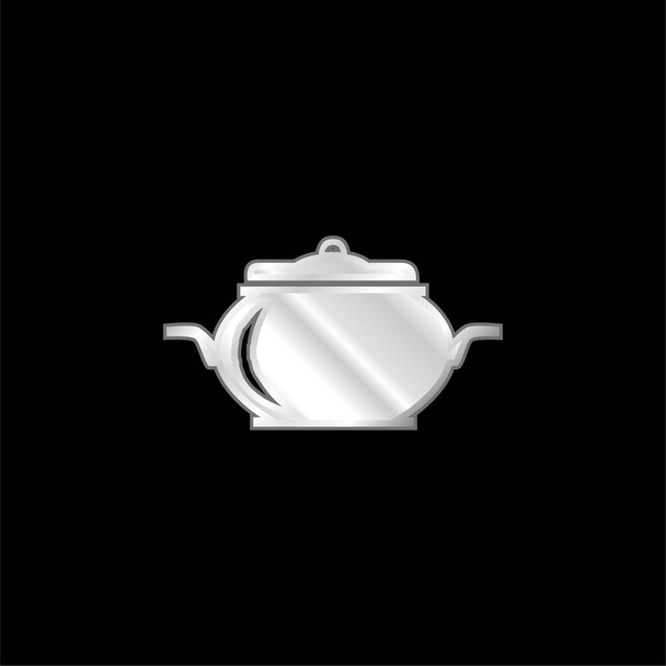 Большая еда со значком "Серебряная пластинка" - Вектор,изображение