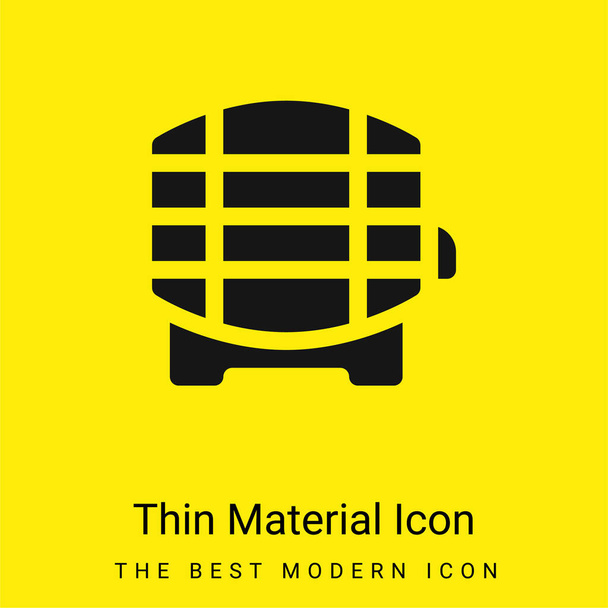 Barile icona materiale giallo brillante minimo - Vettoriali, immagini