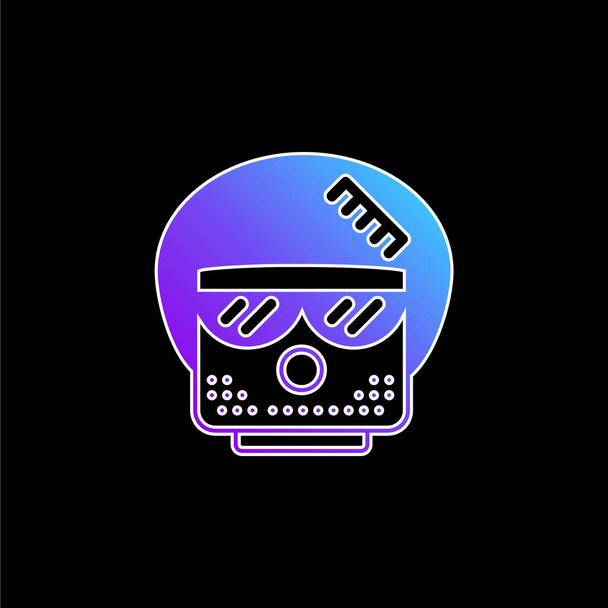 Afromodrá ikona přechodu - Vektor, obrázek