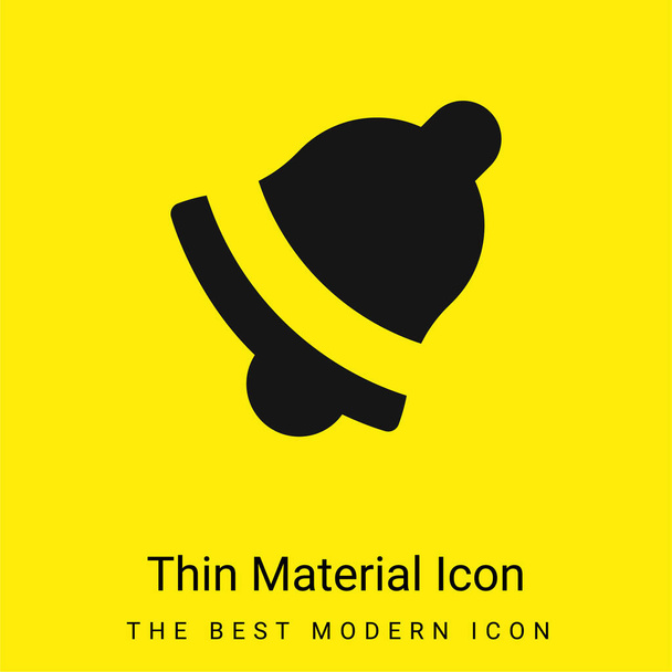 Waarschuw minimaal fel geel materiaal icoon - Vector, afbeelding