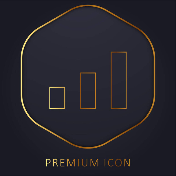 Логотип или иконка золотой линии Bar Chart - Вектор,изображение
