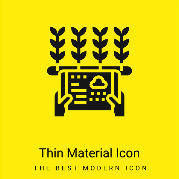 Landbouw minimale helder geel materiaal icoon - Vector, afbeelding
