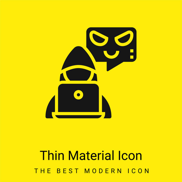 Botnet minimális fényes sárga anyag ikon - Vektor, kép