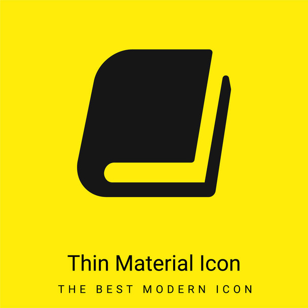 Book minimal bright yellow material icon - Vector, Image