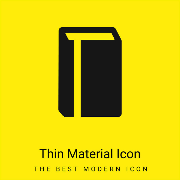 Книга с минимальным значком ярко-желтого материала - Вектор,изображение