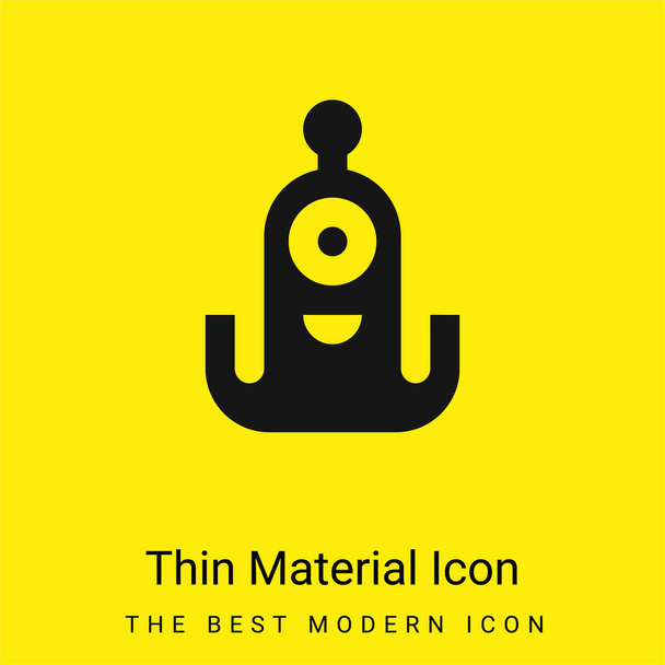 Alien minimale brillante icona materiale giallo - Vettoriali, immagini