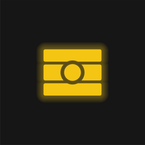 Bindská žlutá zářící neonová ikona - Vektor, obrázek
