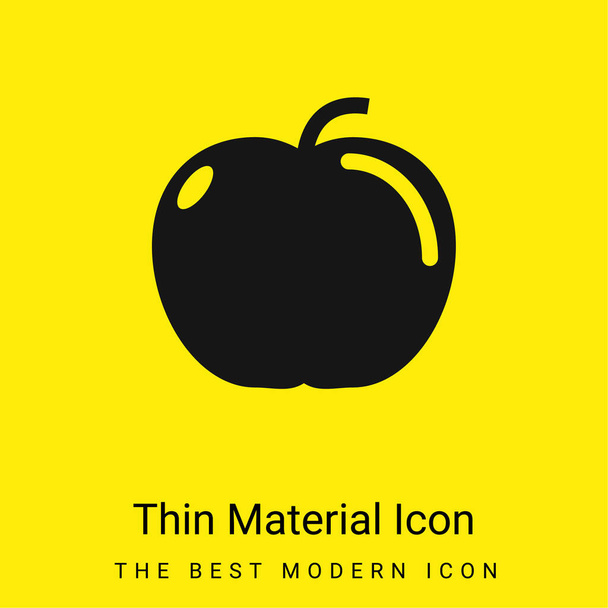 Apple minimal bright yellow material icon - Vector, Image