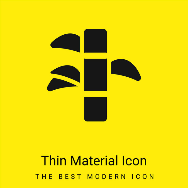 竹最小限の明るい黄色の材料アイコン - ベクター画像