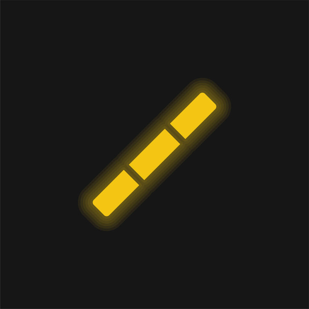 Bo sárga izzó neon ikon - Vektor, kép