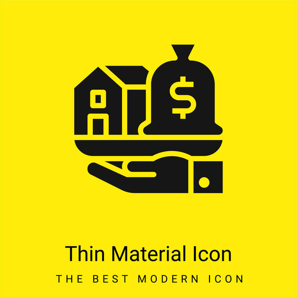 Asset minimal bright yellow material icon - Vector, Image