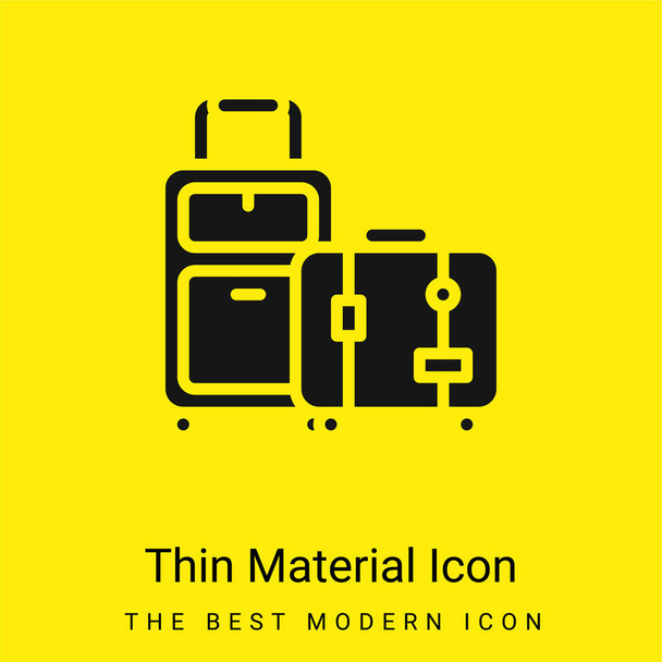 Sacs minime icône de matériau jaune vif - Vecteur, image