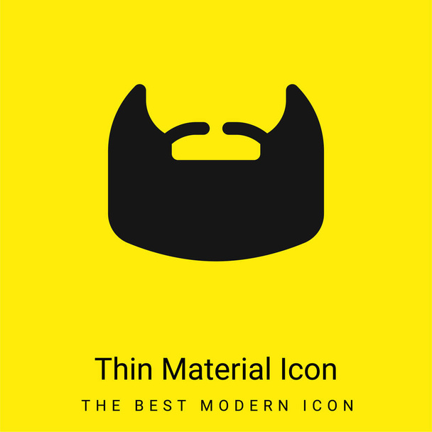Szakáll minimális fényes sárga anyag ikon - Vektor, kép