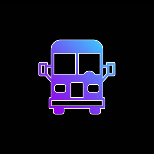 Airport Bus blue gradient vector icon - Vector, Image