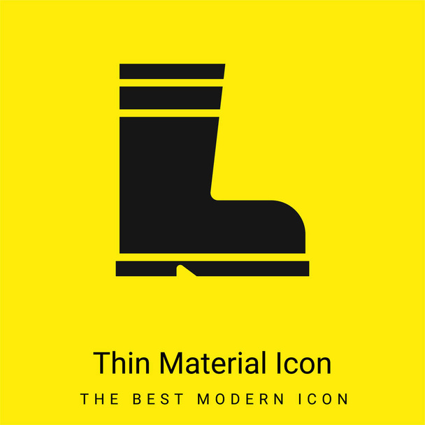 Boot minimaalinen kirkkaan keltainen materiaali kuvake - Vektori, kuva