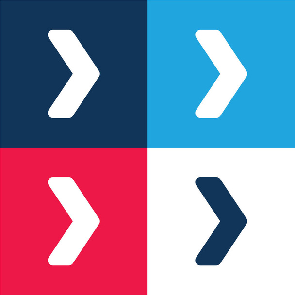 Freccia blu e rosso quattro colori set icona minima - Vettoriali, immagini