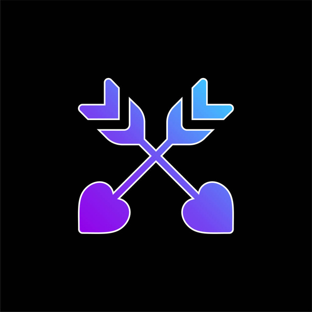 Flèches bleu dégradé vecteur icône - Vecteur, image