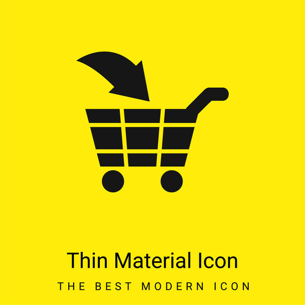 Add To Cart E Commerce Interface Symbol minimal bright yellow material icon - Vector, Image