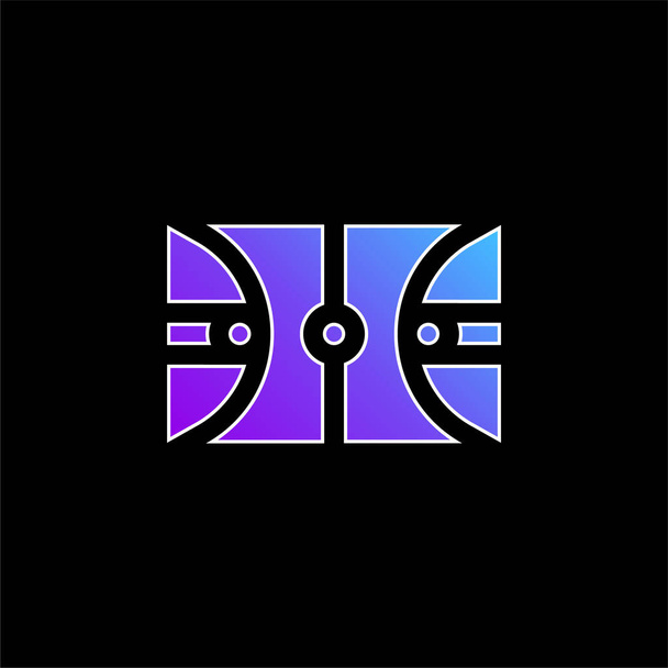 Символ синего градиента баскетбольной площадки - Вектор,изображение