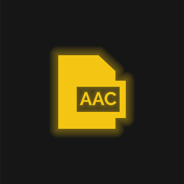 Aac sárga izzó neon ikon - Vektor, kép