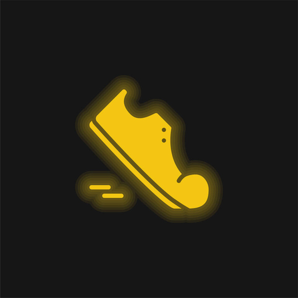 Agility yellow glowing neon icon - Vector, Image