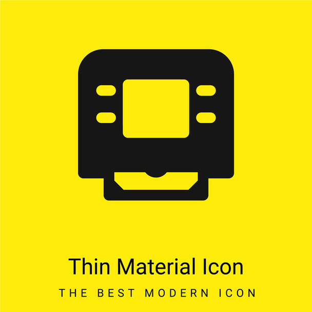 Банкомат MAchine минимальный ярко-желтый значок материала - Вектор,изображение