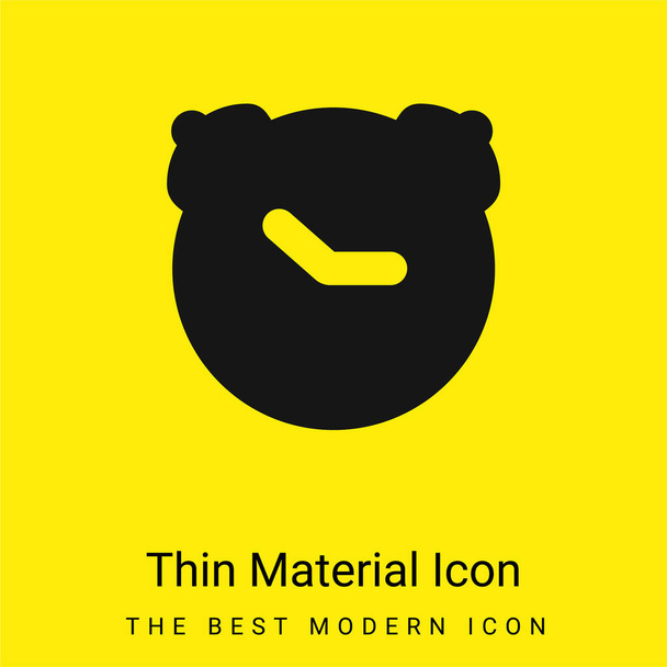 Riasztóóra minimális fényes sárga anyag ikon - Vektor, kép