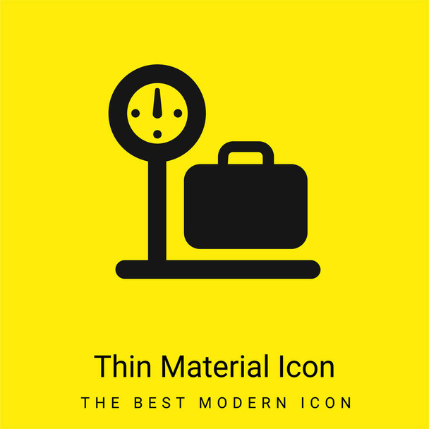 Letiště Check In Sign minimální jasně žlutý materiál ikona - Vektor, obrázek