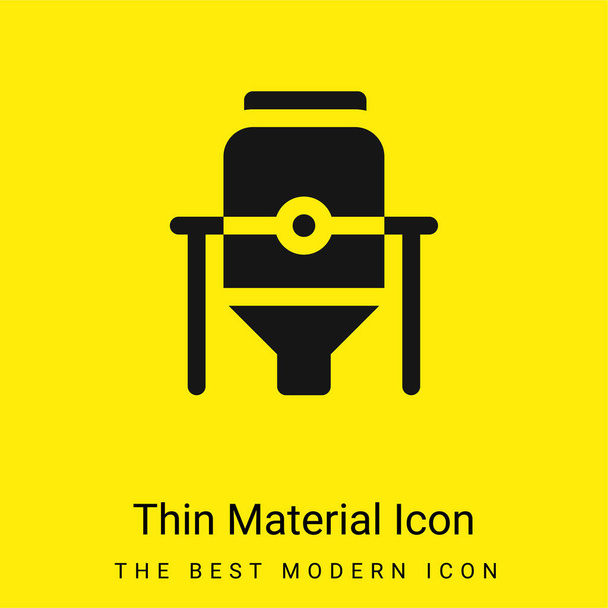 Brewery minimal bright yellow material icon - Vector, Image