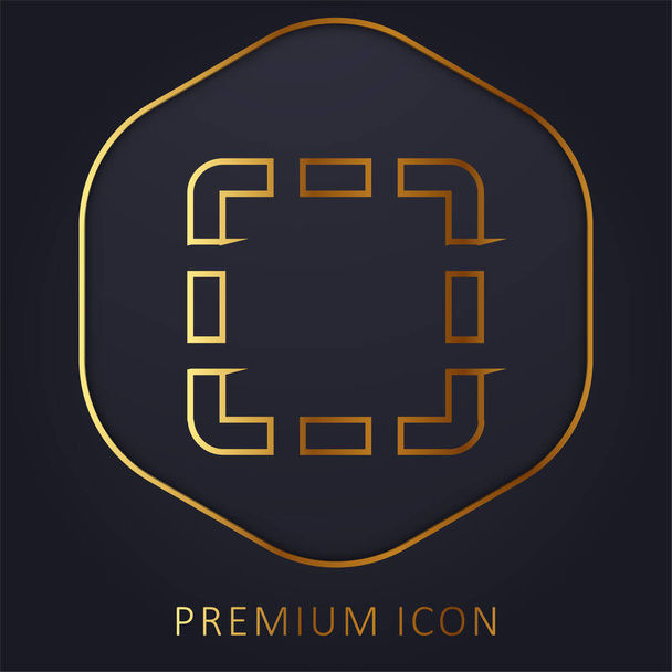 Allocation golden line premium logo or icon - Vector, Image